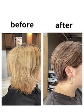 ライフイズ(life is) 大人女性描けるベージュミニマルショート