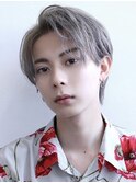 韓国ヘアカルマパーマ韓国マッシュセンターパートシルバーウルフ