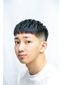 メンズカットスキンフェードベリーショートアッシュブラック