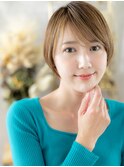襟足すっきり流し前髪小顔シンプルショートa戸頭20代30代40代