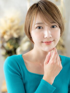 カバーヘア イヴ 戸頭店(COVER HAIR EVE) 襟足すっきり流し前髪小顔シンプルショートa戸頭20代30代40代