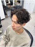 ニュアンスパーマ スペインカール フェード メンズサロン ☆ U24