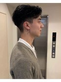 刈り上げ　センターパート