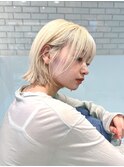 大人ミニボブ前髪ありフェイスレイヤーハイトーンボブK20250405