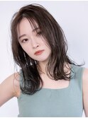 くびれ アプリコットオレンジ 夏のヘアアレンジハイライトカラー
