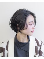 エルレ(Elure)&nbsp;ショートボブ#ワンカールパーマ#センターパート#浜松#浜北#市野