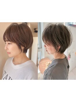 髪の質感を底上げする“プレミアムケアグレイカラー”で、白髪を隠すだけでなく、大人髪を美しく整える。