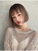 韓国ヘア 韓国レイヤー 顔周りレイヤー 透明感カラー
