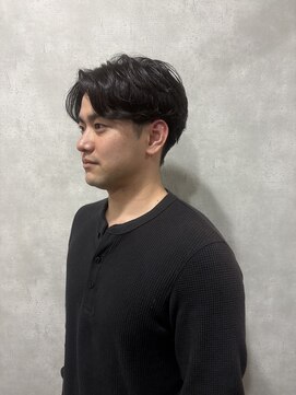 メンズサロン ルレイル(Men’s salon REIR) ナチュラルフェザーパーマ×センターパート