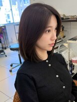 ディフィーノ 赤坂(DIFINO) ミディアムレイヤーボブ/透明感ダークブラウン
