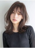 ダークブルーワンホンレイヤー/ニュアンスウルフ/デジタルパーマ