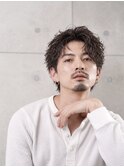 アップバング/メンズショート/アップバングパーマ