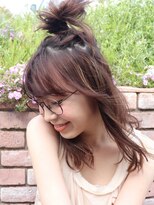 グレープバイン 辻堂(GRAPEVINES)&nbsp;3Dハイライト／ハーフアップお団子