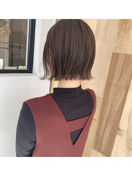 トレス(tresses) きりっぱなしボブ×ラベンダーブラウン