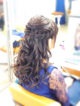 ラエラ 五反田店(laera) 編み込みハーフアップ/モテヘア・お呼ばれヘア
