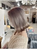 【MIRAC町田店河原崎】ホワイトグレージュボブ