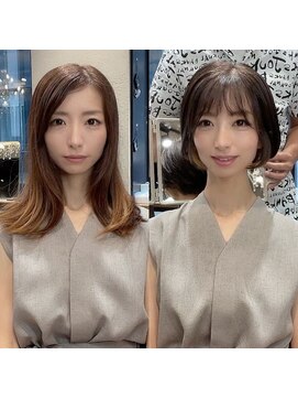 アフロート ギンザ(AFLOAT GINZA) AFLOAT GINZA【仲道 弘泰】前髪作ったショート【before→after】