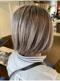 【W_SALON 河原町】バレイヤージュ　ミディアムボブヘア