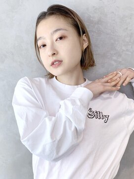 アイティーバイアルバム 八王子店(IT by ALBUM) ナチュラルボブ_くびれミディイヤリングカラーこなれミディ_8502