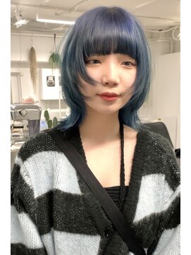 キャスト(cast) 【cast】ウルフカット/ネイビー/パッツン/堀江/南船場