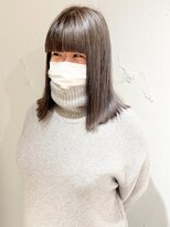 ラミエ バイ メルト 吉祥寺(lamie by melt)&nbsp;"久保田"切りっぱなしミディアムワイドバングストレートヘア