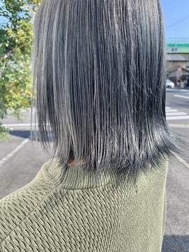 ロエン 西岡崎店(ROEN) #ペールシルバー/1ブリーチ/デザインカラー/艶髪/20代/30代