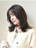 ◆ミディアムレイヤー/レイヤーカット/銀座/くびれヘア/ベージュ