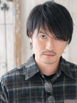 モッズヘアメン 名護大東店(mod's hair men)&nbsp;ラフな動きで大人アッシュブラック無造作ウルフヘアj名護大東