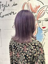 リュネッツ あざみ野店(lunettes)&nbsp;【ブリーチ2回】ピンクラベンダー×顔まわりレイヤーミディアム