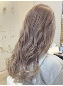 ミルクティーグレージュダブルカラーハイトーンカラーブリーチ