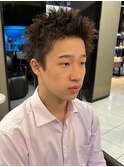 スパイキーショート メンズカット 短髪メンズ 眉毛