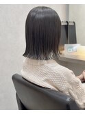 【切りっぱなしボブ】ボブ/立川/縮毛矯正/髪質改善/ストレート