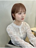 前髪顔まわりボブレイヤーボブ顔まわり縮毛矯正haruhi