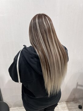 リジョイスヘア エン(REJOICE hair EN) ココアブラウン×ペールシルバーエクステ80枚