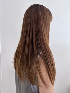 レオ 幸手(Leo) 秋色ふんわりハイライト白髪染め×美髪ボブ◎30代40代透明感