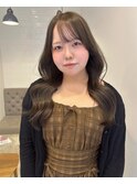 韓国/顔周りレイヤー/ダブルカラー/ベージュ/前髪新潟長岡宮関