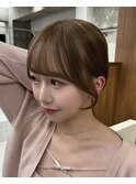 韓国風顔まわりレイヤーカット【渋谷/表参道/Merak/髪質改善】
