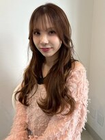 アンニュ(annuy)&nbsp;顔周りカット 髪質改善 艶髪 ブラウンカラー ウェーブヘア 20代