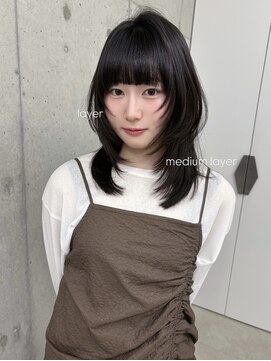 キオク(KIOX) ミディアムレイヤー/シャギー/ハイトーン/ワンカラー/名古屋