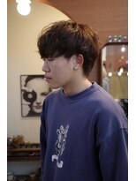 エディ(Edy)&nbsp;メンズパーマニュアンスパーマケアパーマブラウンカラー眉カット