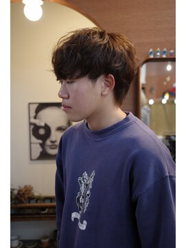 エディ(Edy) メンズパーマニュアンスパーマケアパーマブラウンカラー眉カット