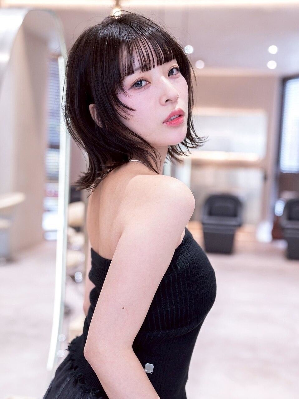 似合わせカット×ダークアッシュ×レイヤーウルフボブ/髪質改善