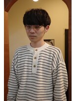 エディ(Edy)&nbsp;マッシュニュアンスパーマケアパーマ刈り上げメンズ眉毛カット