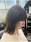 透明感抜群！オリーブベージュ×白髪ぼかし☆白髪ぼかしも可◎