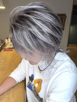 ブレイズヘアー(BLAZEhair) 【長持ち確定】ホワイトバレイヤージュ×ブリーチ3回