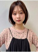 顔回りレイヤー韓国レイヤー暗髪ロング韓国ヨシンモリヘア