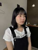 カンナカンナ 三佐店(cannaCANNA)&nbsp;黒髪/透明感カラー/ヘアカラー/トーンダウン/黒髪ミディアム