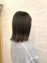 ネウィ 大分中央町店(newi)&nbsp;まとまり抜群☆ぷつっとラインのナチュラル切りっぱなしボブ