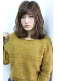 無造作カールで作るミディアムボブ