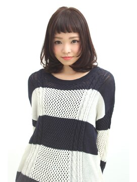 アッシュタカサキ(ash takasaki) 20代30代 眉上バング★レイヤーカット×内巻きミディ